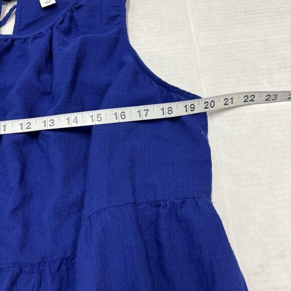 Ava & Viv Womens X Tiered Color Block Maxi Dress Sun Sleeveless Tie Neck Casual - Picture 6 of 8